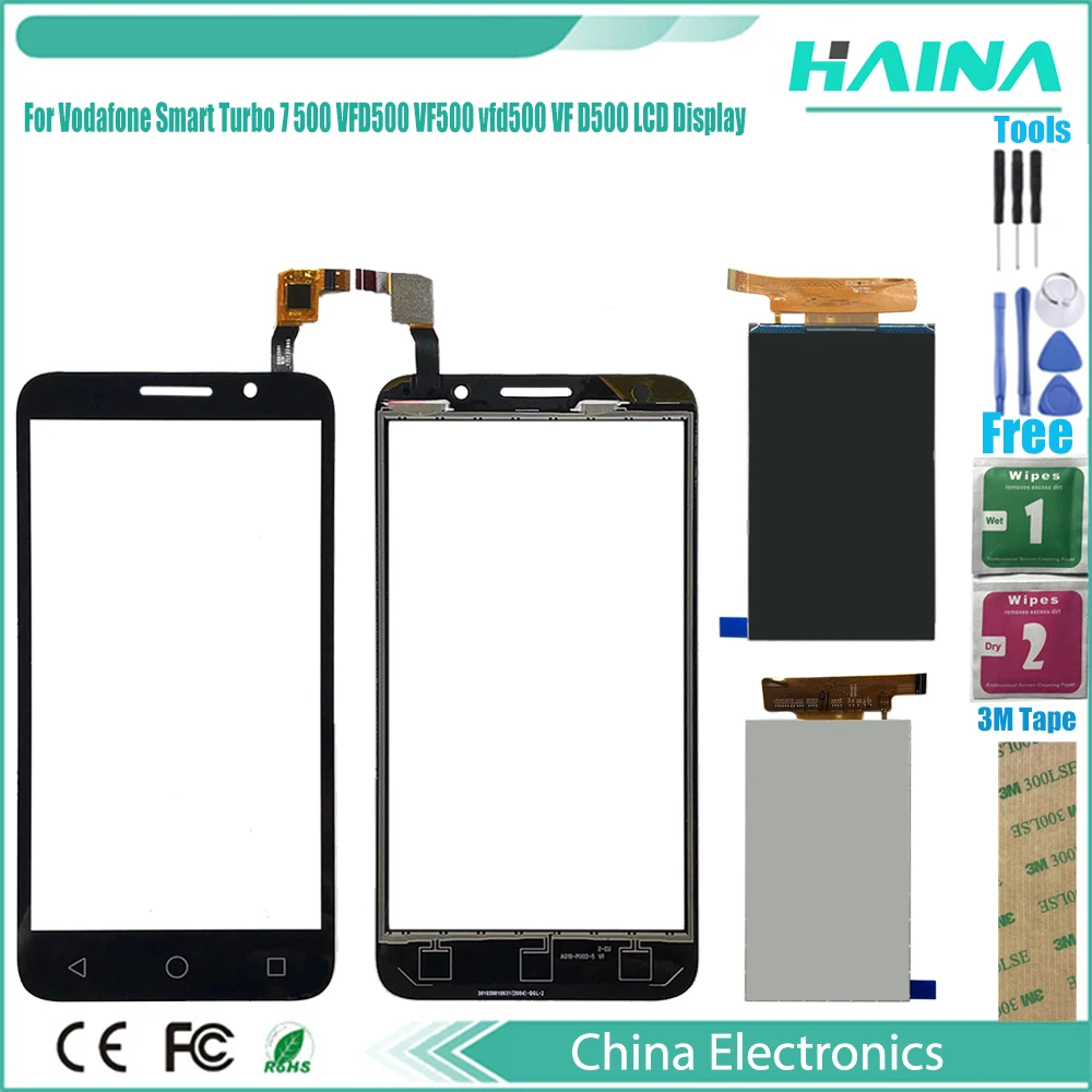 Дисплей с сенсорным экраном для Vodafone Smart Turbo 7, 500 дюйма, VFD500, VF500, vfd500, VF, D500
Дисплей с сенсорным экраном для Vodafone Smart Turbo 7, 500 дюйма, VFD500, VF500, vfd500, VF, D500