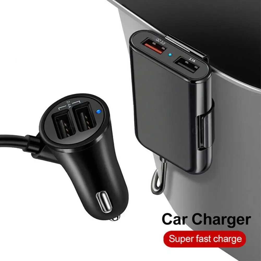 Universal Car Charger With 4 USB Power Ports QC3.0 Charge Mobilephone Adapter Rear Car USB Seat Fast Charger Charging Front G9J2
Universal Car Charger With 4 USB Power Ports QC3.0 Charge Mobilephone Adapter Rear Car USB Seat Fast Charger Charging Front G9J2