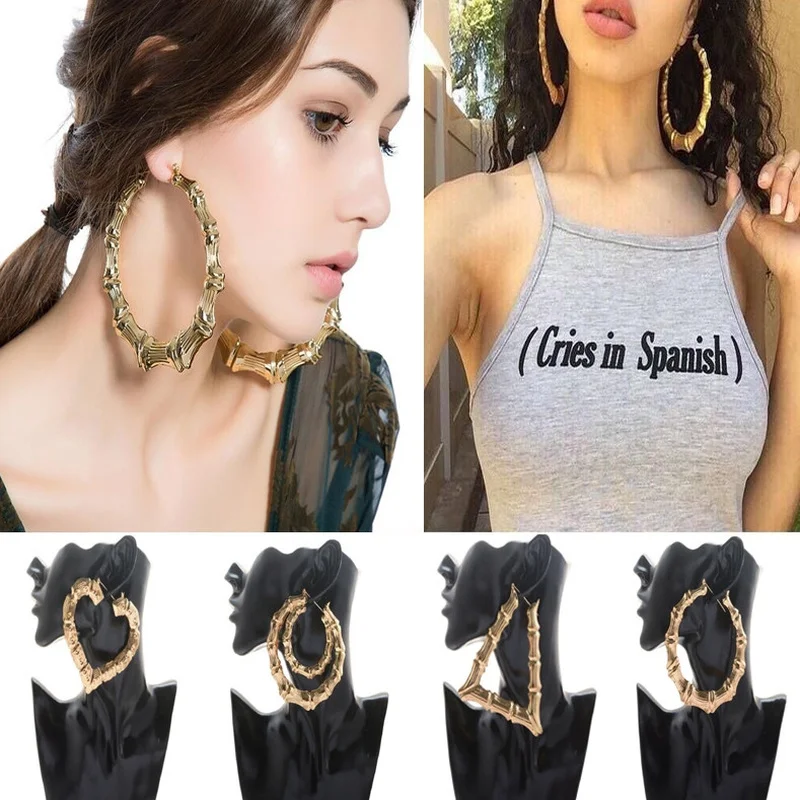 2021 New Fashion Vintage Geometric Large Open Earring for Women Gift 
2021 New Fashion Vintage Geometric Large Open Earring for Women Gift