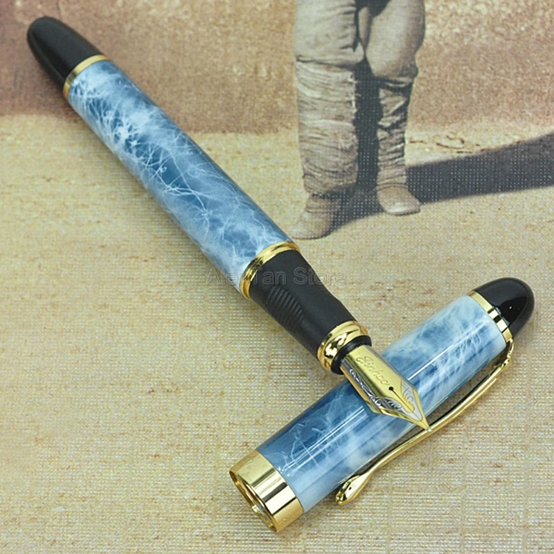 Jinhao X450 Iraurita большая перьевая ручка золотой 18 KGP 0 5 мм Средний наконечник полностью