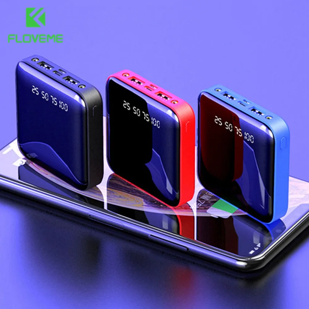 Floveme Mini 20000 мА/ч двойной USB внешний аккумулятор портативное зарядное устройство