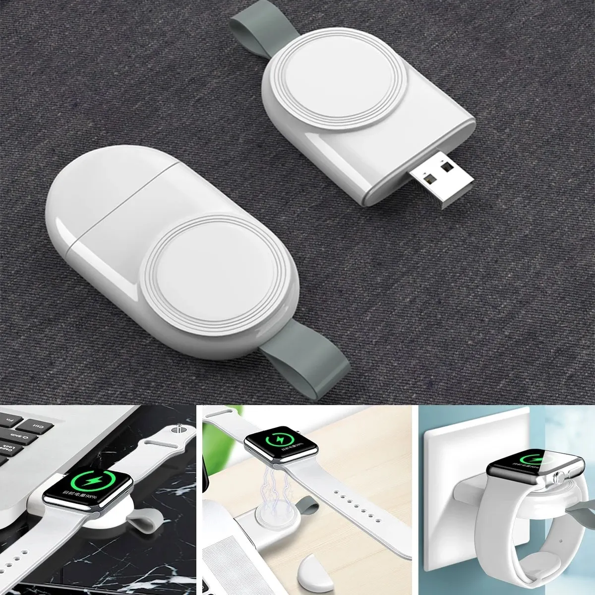 

Портативное беспроводное зарядное устройство для IWatch 6 SE 5 4 зарядная док-станция USB-кабель для зарядного устройства для Apple Watch Series 5 4 3 2 1