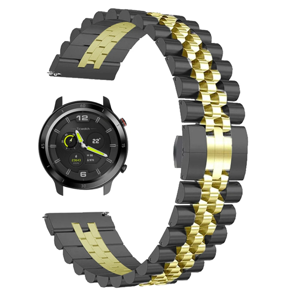 Ремешок из нержавеющей стали для TicWatch 2 3 GTX S2 E2, роскошный металлический браслет для наручных часов TicWatch Pro 3, 20 мм 22 мм
Ремешок из нержавеющей стали для TicWatch 2 3 GTX S2 E2, роскошный металлический браслет для наручных часов TicWatch Pro 3, 20 мм 22 мм