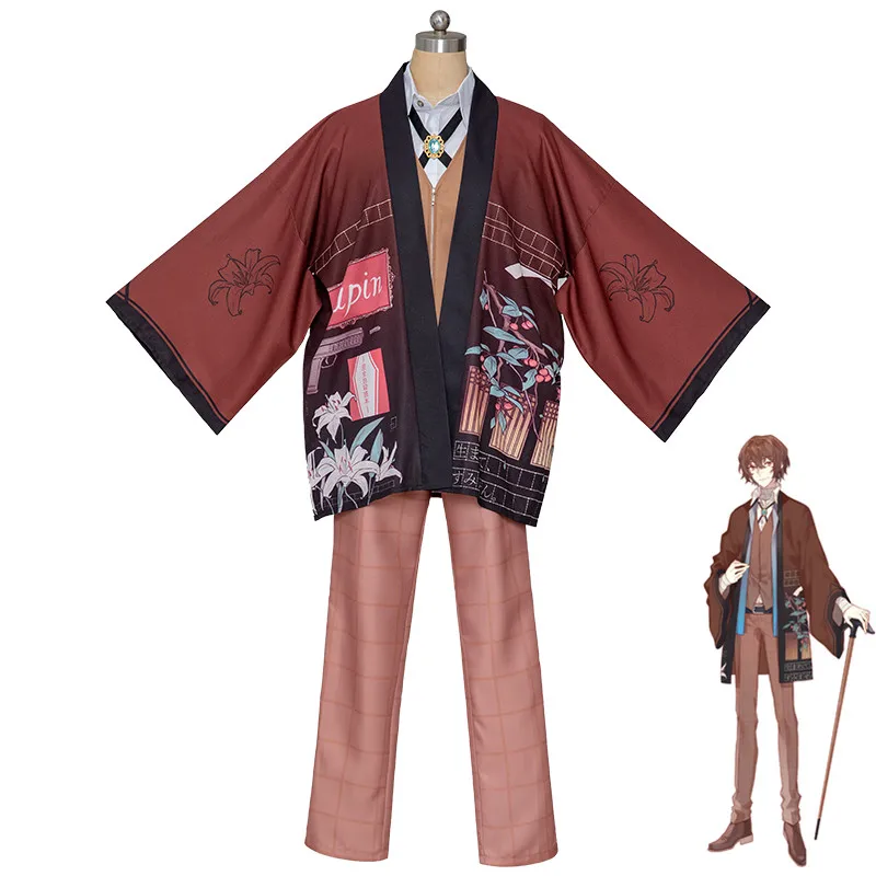 Bungo Stray Dogs Dazai Osamu Cosplay Costume Kimono Haori Uniform Carnival Halloween Christmas Costumes for Adult Custom Made
Bungo Stray Dogs Dazai Osamu Cosplay Costume Kimono Haori Uniform Carnival Halloween Christmas Costumes for Adult Custom Made