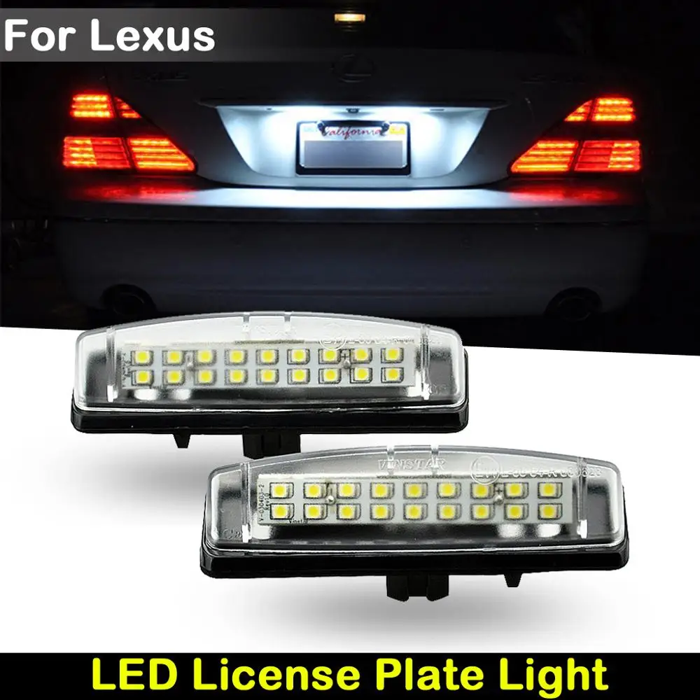For Lexus IS 200/300 LS 430 GS 300/400/430 ES 300/330 RX 300/330/350 Car Rear White LED License Plate Light Number Plate Lamp 
For Lexus IS 200/300 LS 430 GS 300/400/430 ES 300/330 RX 300/330/350 Car Rear White LED License Plate Light Number Plate Lamp