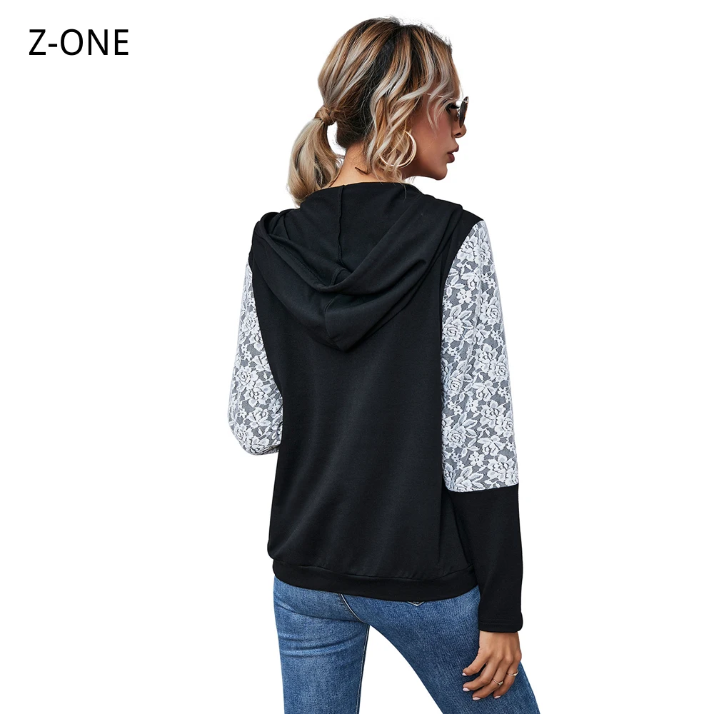 Z-ONE 2020 Autumn and Winter New Women's Clothing Tops Half Zipper Elegant Hedging Loose Stitching Hooded Long Sleeved Pullover
Z-ONE 2020 Autumn and Winter New Women's Clothing Tops Half Zipper Elegant Hedging Loose Stitching Hooded Long Sleeved Pullover
