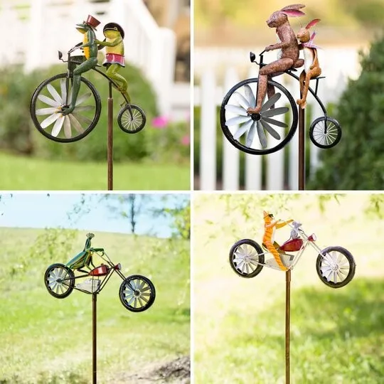 Vintage Bicycle Metal Wind Spinner Metal cyclone standing vintage bicycle on wind rotating windmill gardening ornaments Decor
Vintage Bicycle Metal Wind Spinner Metal cyclone standing vintage bicycle on wind rotating windmill gardening ornaments Decor