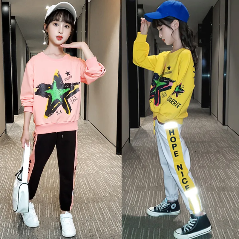 Teenage Baby Girls Sports Autumn Korean Fashion Two Piece Outfits Christmas 14 Year Girls O-Neck Costume Beauty Kids Clothes
Teenage Baby Girls Sports Autumn Korean Fashion Two Piece Outfits Christmas 14 Year Girls O-Neck Costume Beauty Kids Clothes