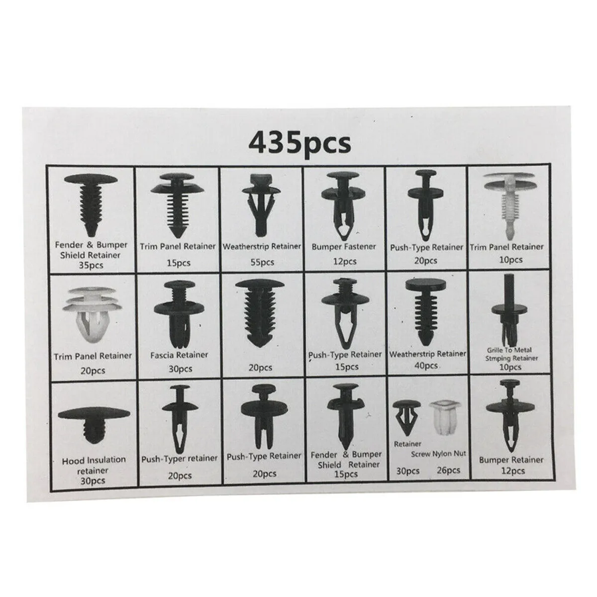 640pcs/set Car Clips Car Interior Retainer Bumper Retainers Fasteners Clips Retainer Bumper Rivets Screw Panel Push Fastener Kit
640pcs/set Car Clips Car Interior Retainer Bumper Retainers Fasteners Clips Retainer Bumper Rivets Screw Panel Push Fastener Kit