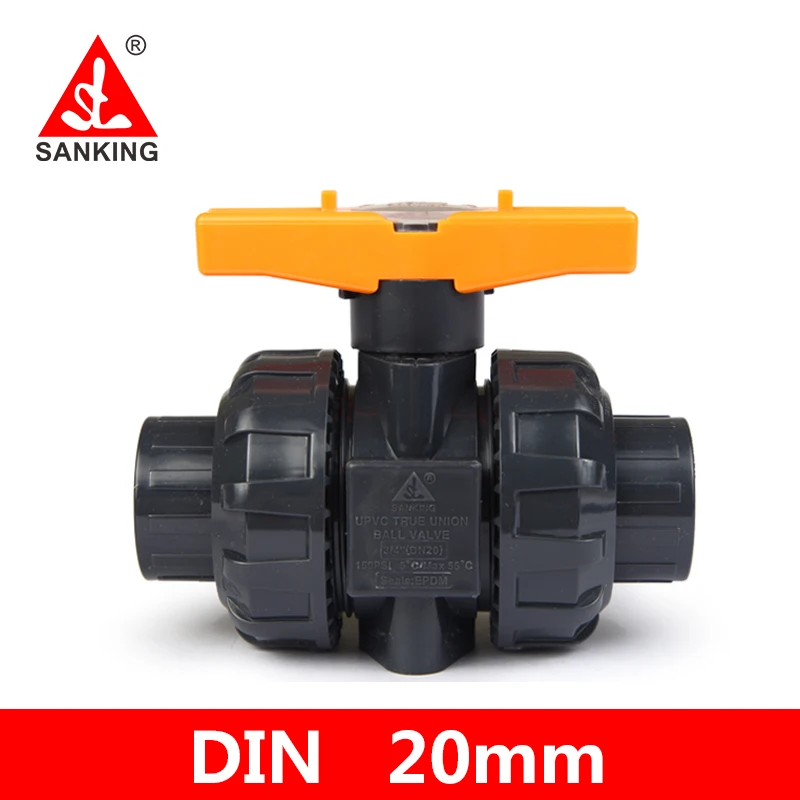 Sanking 20mm UPVC True Ball Valve Union Valve PVC Waterproof Pipe Butt Fish Tank Tools Accessor
Sanking 20mm UPVC True Ball Valve Union Valve PVC Waterproof Pipe Butt Fish Tank Tools Accessor