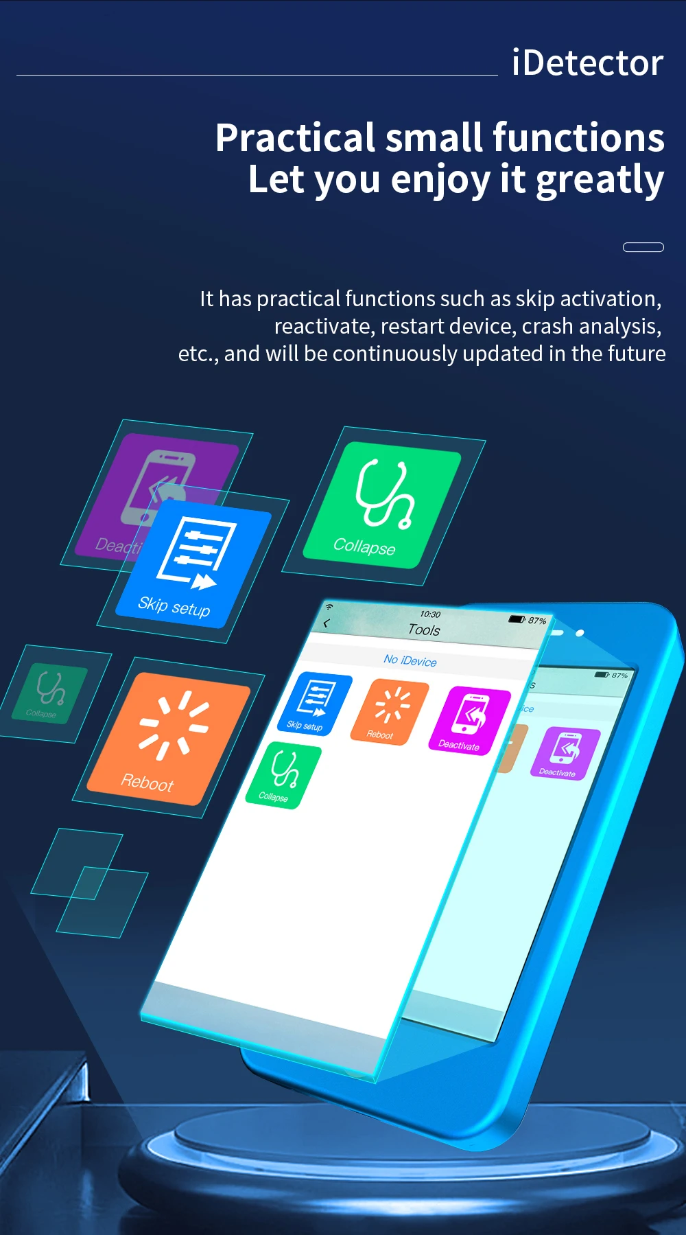 JCID iDetector Intelligent Handheld Phone Detector For Fault Fast Test Support Full All Series IOS Device Detection New Product
JCID iDetector Intelligent Handheld Phone Detector For Fault Fast Test Support Full All Series IOS Device Detection New Product