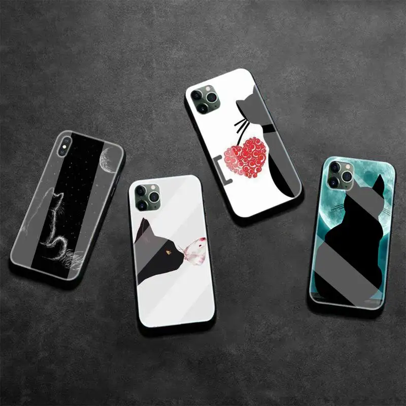 Cute Black Cat Phone Case Tempered Glass For Iphone6plus 6S 7 7plus 8 X XS XSmax XR 11 12 Pro Max 12mini
Cute Black Cat Phone Case Tempered Glass For Iphone6plus 6S 7 7plus 8 X XS XSmax XR 11 12 Pro Max 12mini