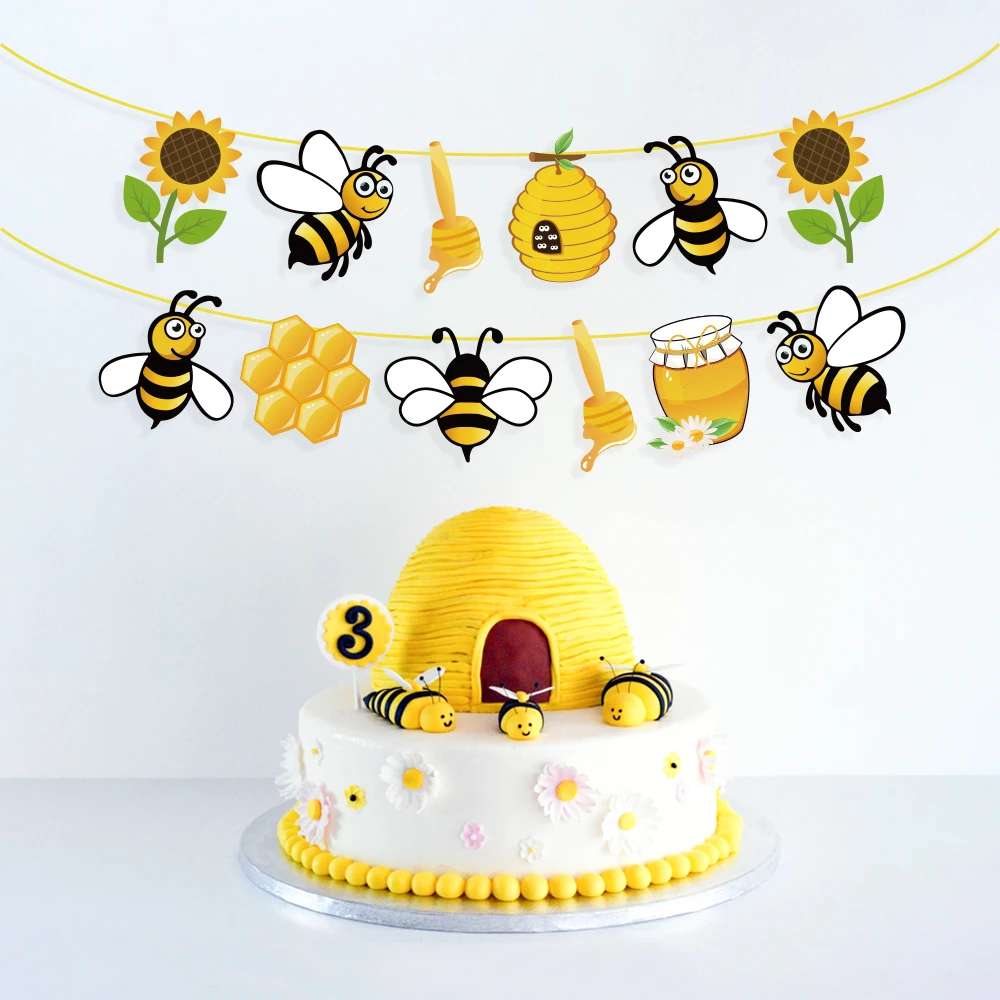 Baby Shower Yellow Honey Bee Party Decorations Kids Birthday Parties Favors Sunflower Hanging Bunting Banner Party Supplies
Baby Shower Yellow Honey Bee Party Decorations Kids Birthday Parties Favors Sunflower Hanging Bunting Banner Party Supplies