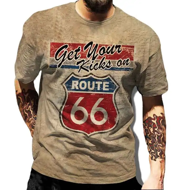 American highway style T-shirt, Men's And Women's 3T Printed T-Shirt, Casual SportSwear, 3D Printing, Round Neck, Harajuku, 66
American highway style T-shirt, Men's And Women's 3T Printed T-Shirt, Casual SportSwear, 3D Printing, Round Neck, Harajuku, 66