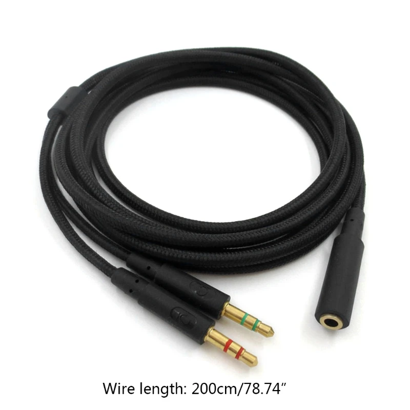 2021 New 3.5mm Universal 2 in 1 Gaming Headset Audio- Extend Cable for hyperx Cloud II/Alpha-/Cloud Flight/Core Headphone
2021 New 3.5mm Universal 2 in 1 Gaming Headset Audio- Extend Cable for hyperx Cloud II/Alpha-/Cloud Flight/Core Headphone
