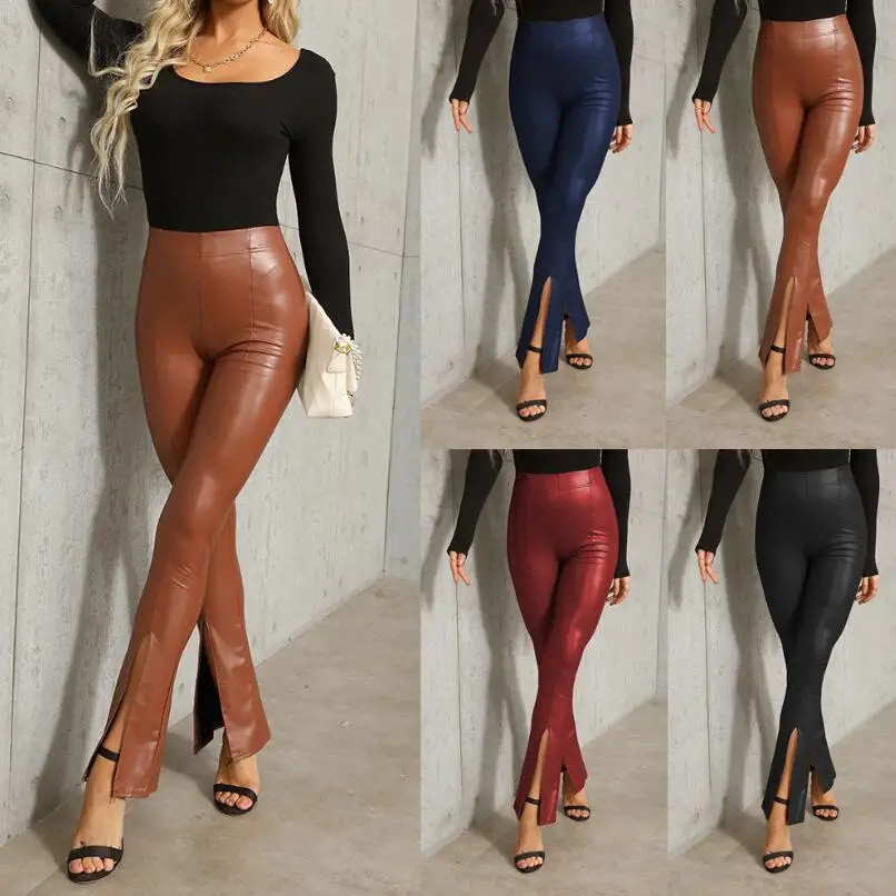 S-3XL High Leather Split Fork Leggings Women Sexy PU High Waist Slim Pants Women Leggings High Elasticity Leather Trousers HOT
S-3XL High Leather Split Fork Leggings Women Sexy PU High Waist Slim Pants Women Leggings High Elasticity Leather Trousers HOT