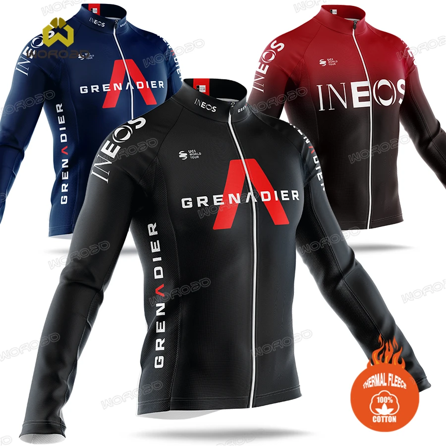 Winter Ineos Cycling Jacket Bike Jersey Men Thermal Fleece Long Sleeve Sweatshirt MTB Sportswear Bicycle Team Ride Uniform
Winter Ineos Cycling Jacket Bike Jersey Men Thermal Fleece Long Sleeve Sweatshirt MTB Sportswear Bicycle Team Ride Uniform