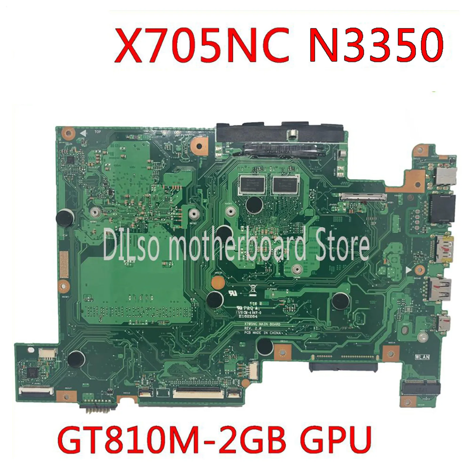 KEFU X705NC Laptop Motherboard For ASUS Vivobook X705NC X705N Motherboard Original Mainboard N3350 CPU GT810M-2GB GPU Work 100%
KEFU X705NC Laptop Motherboard For ASUS Vivobook X705NC X705N Motherboard Original Mainboard N3350 CPU GT810M-2GB GPU Work 100%