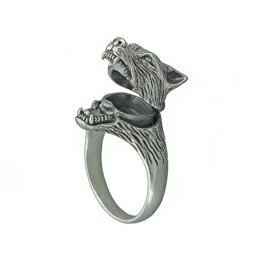New Creative Wolf Head Ring Retro Style Thai Silver Domineering Men's Ring Real 100% S925 Silver Jewelry
New Creative Wolf Head Ring Retro Style Thai Silver Domineering Men's Ring Real 100% S925 Silver Jewelry