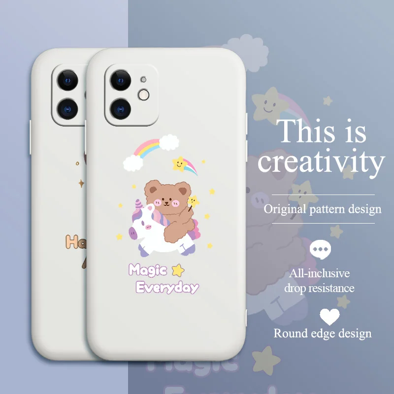 Rainbow Bear Doll Phone Case for IPhone 12 Pro Max 11 X XS XR XSMAX SE2020 8 8Plus 7 7Plus 6 6S Plus Happy Pink Rabbit Cover 
Rainbow Bear Doll Phone Case for IPhone 12 Pro Max 11 X XS XR XSMAX SE2020 8 8Plus 7 7Plus 6 6S Plus Happy Pink Rabbit Cover