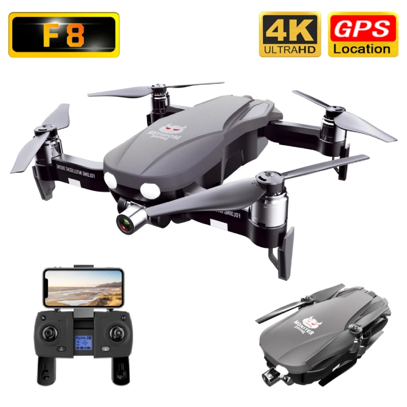 F8 Дрон GPS 4K HD ESC двухосный стабильный шарнирный Стабилизатор камеры фонарь WIFI FPV