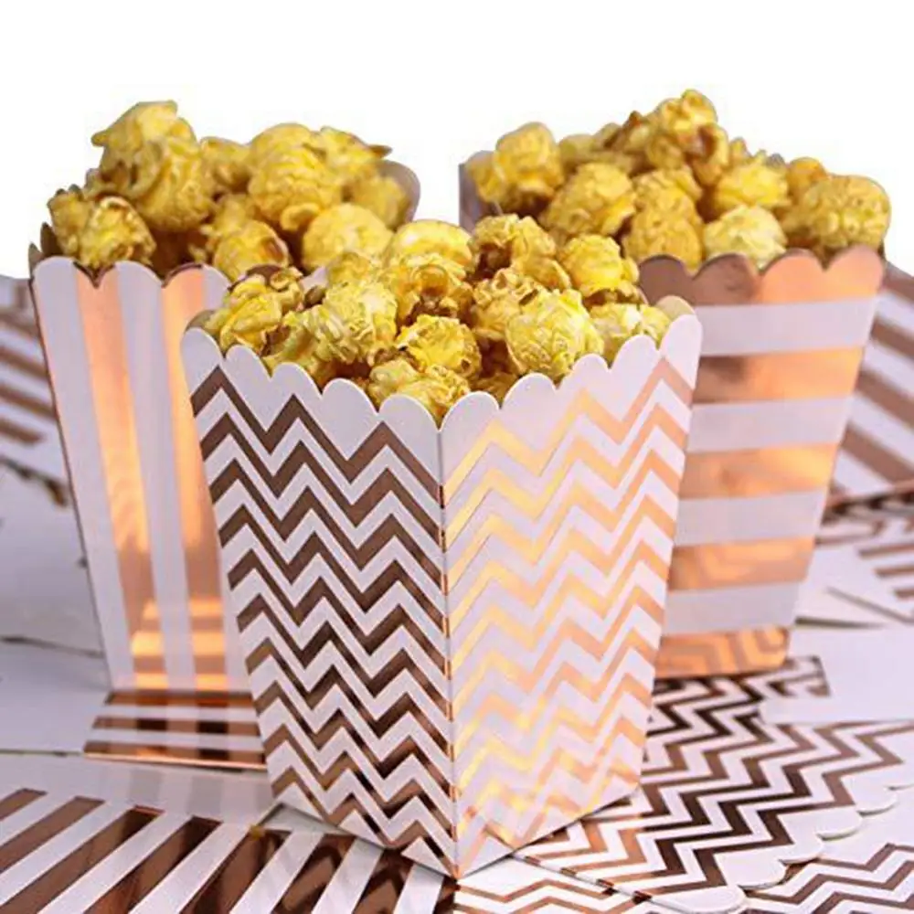6/12pc Rose Gold Dot Wave Striped Paper Popcorn Box Candy/ Sacks/Chips Favor Bag Xmas Wedding Happy Birthday Party kids Supplies
6/12pc Rose Gold Dot Wave Striped Paper Popcorn Box Candy/ Sacks/Chips Favor Bag Xmas Wedding Happy Birthday Party kids Supplies