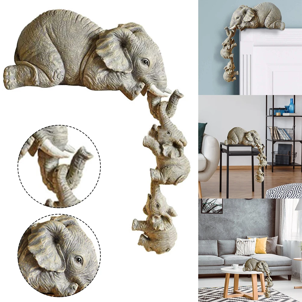 3pcs/set Cute Elephant Figurines Elephant Holding Baby Elephant Resin Crafts Home Furnishing Mother Gift Dropshipping
3pcs/set Cute Elephant Figurines Elephant Holding Baby Elephant Resin Crafts Home Furnishing Mother Gift Dropshipping