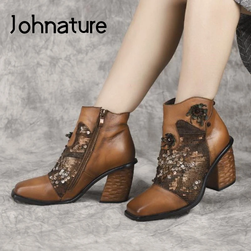 Женские ботинки из натуральной кожи Johnature, яркие повседневные ботинки ручной работы в стиле ретро, зима 2022
Женские ботинки из натуральной кожи Johnature, яркие повседневные ботинки ручной работы в стиле ретро, зима 2022