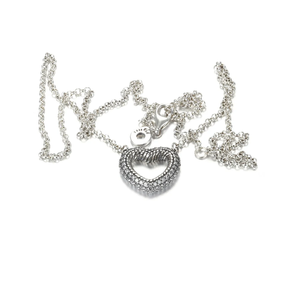 S925 Necklace For Women Pave Open Heart Necklace Girl Fashhion Choker fit Lady Jewelry
S925 Necklace For Women Pave Open Heart Necklace Girl Fashhion Choker fit Lady Jewelry