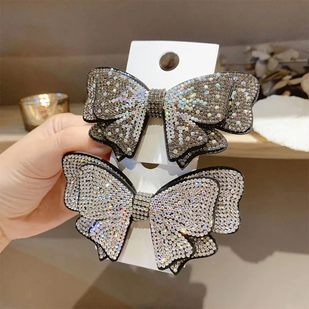 Crystal Bow Rhinestone Alloy Hair Clips Full Diamond Hairgrips Butterfly Hairpins Women Girls Barrettes Hair Styling Accessories
Crystal Bow Rhinestone Alloy Hair Clips Full Diamond Hairgrips Butterfly Hairpins Women Girls Barrettes Hair Styling Accessories