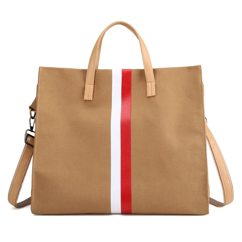 Fashion Striped Women Briefcase Shoulder Bag Canvas Sling Bags Square Crossbody Handbag Mommy Simple Travel Handbags
Fashion Striped Women Briefcase Shoulder Bag Canvas Sling Bags Square Crossbody Handbag Mommy Simple Travel Handbags