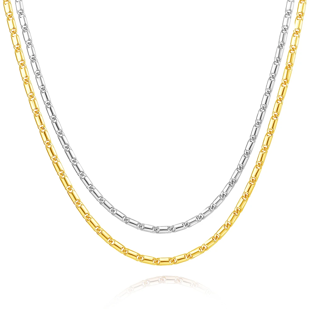 Basic Stainless Steel Necklace for Men Women Link Chain Chokers Black Gold Solid Metal 20" inches Adjustable
Basic Stainless Steel Necklace for Men Women Link Chain Chokers Black Gold Solid Metal 20" inches Adjustable