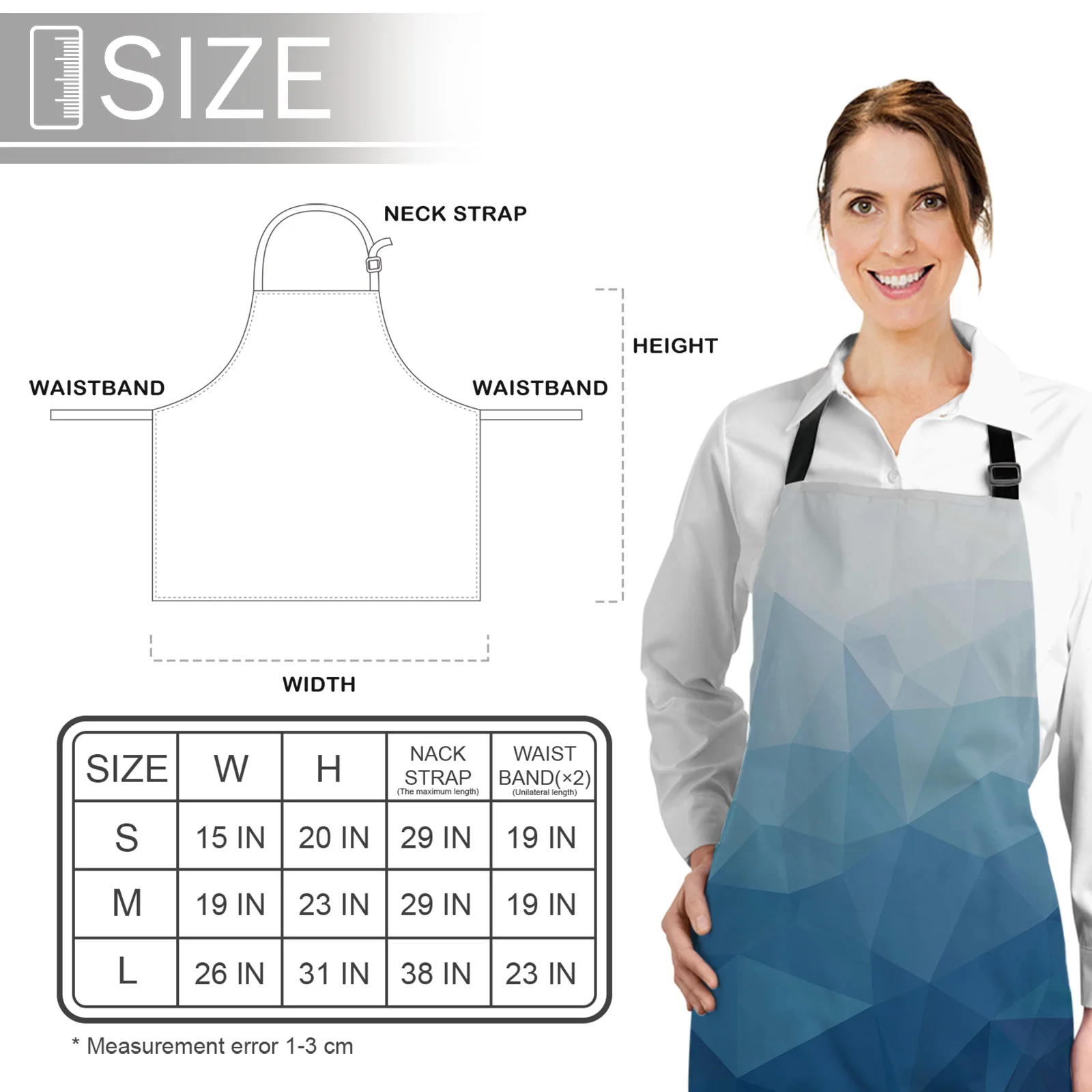 Triangle Blue Gradient Apron Woman Adult Bibs Home Cooking Baking Coffee Shop Cleaning Canvas Aprons Kitchen Accessory
Triangle Blue Gradient Apron Woman Adult Bibs Home Cooking Baking Coffee Shop Cleaning Canvas Aprons Kitchen Accessory