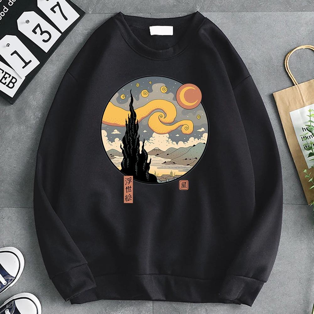 Starry Ukiyo-e Night Print Man Sweatshirts Japan Anime Harajuku Loose Hoodies Autumn Fleece Loose Hoody Hip Hop StreetwearCOTTON
Starry Ukiyo-e Night Print Man Sweatshirts Japan Anime Harajuku Loose Hoodies Autumn Fleece Loose Hoody Hip Hop StreetwearCOTTON