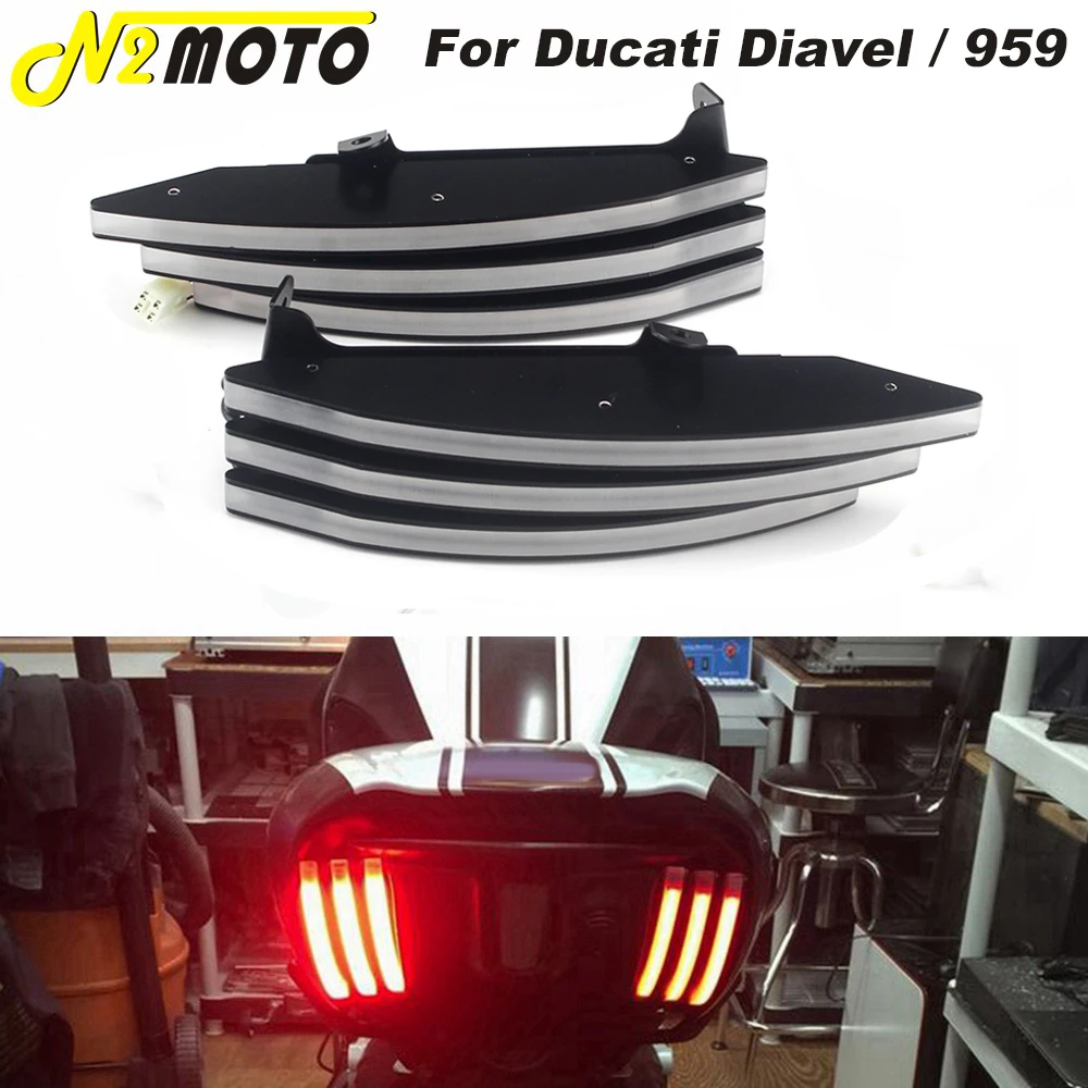 Motorcycle LED Integrated Turn Signal Lights Taillight Blinkers Rear Stop Lamp For Ducati Diavel 959 Panigale Corse 2011-2018
Motorcycle LED Integrated Turn Signal Lights Taillight Blinkers Rear Stop Lamp For Ducati Diavel 959 Panigale Corse 2011-2018