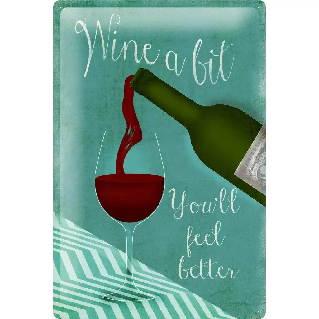 Wine Glass Red Wine Bottle Metal Plate Retro Man Cave Tin Sign Vintage Wall Bar Shop Decor 12x8 inch
Wine Glass Red Wine Bottle Metal Plate Retro Man Cave Tin Sign Vintage Wall Bar Shop Decor 12x8 inch