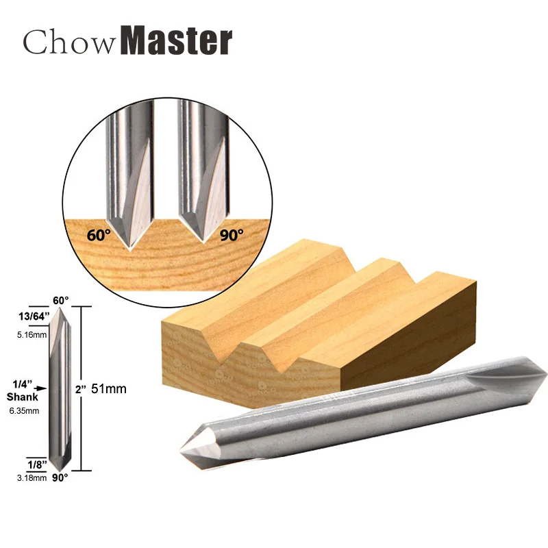 Chamfer Milling Cutter 60 & 90 Degree V Groove Solid Carbide Router Bit 1/8 Shank Tungsten Carbide CNC Engraving Milling Tool
Chamfer Milling Cutter 60 & 90 Degree V Groove Solid Carbide Router Bit 1/8 Shank Tungsten Carbide CNC Engraving Milling Tool