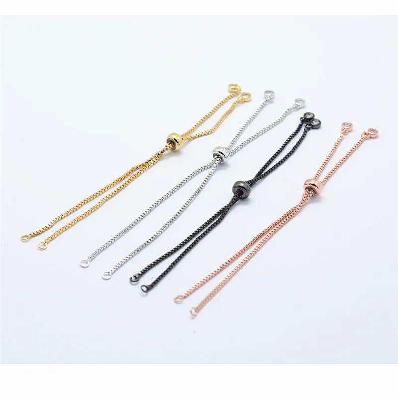 10pcs Mixed Color Brass Chain Bracelet Makings with Cubic Zirconia Slider Bracelets Making for Jewelry Making 110~120mm
10pcs Mixed Color Brass Chain Bracelet Makings with Cubic Zirconia Slider Bracelets Making for Jewelry Making 110~120mm