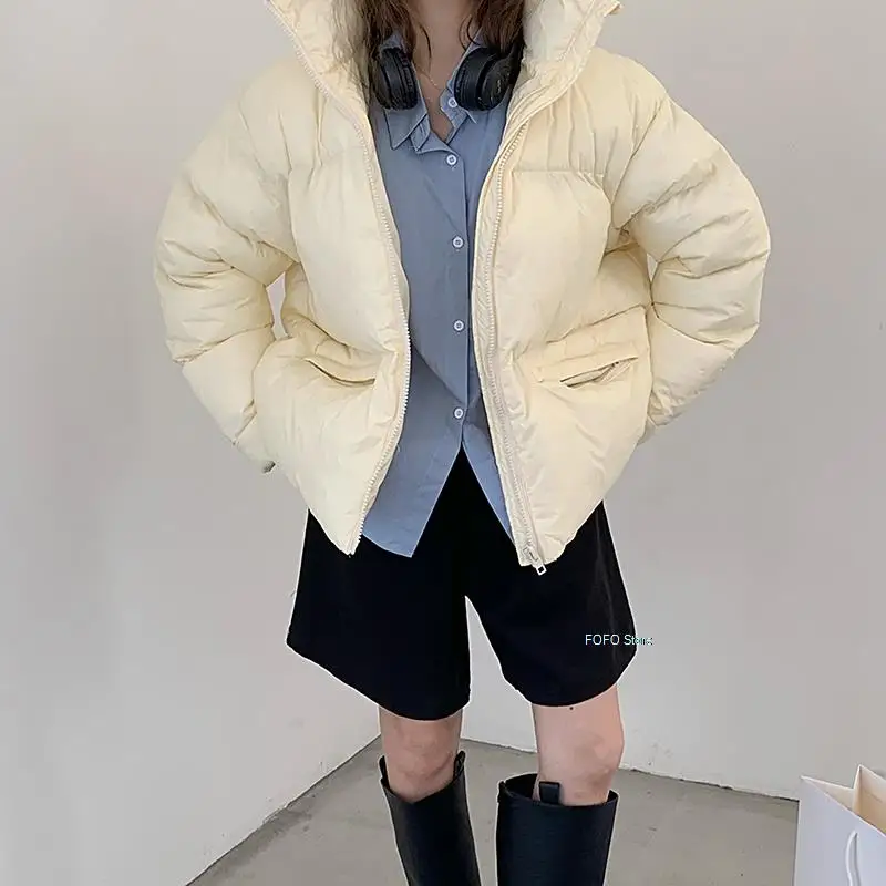 Winter Down Padded Short Coats Women Korean Fashion Oversized Stand Collar Parka Female Loose Thick Crop Puffer Jacket 2022 New
Winter Down Padded Short Coats Women Korean Fashion Oversized Stand Collar Parka Female Loose Thick Crop Puffer Jacket 2022 New