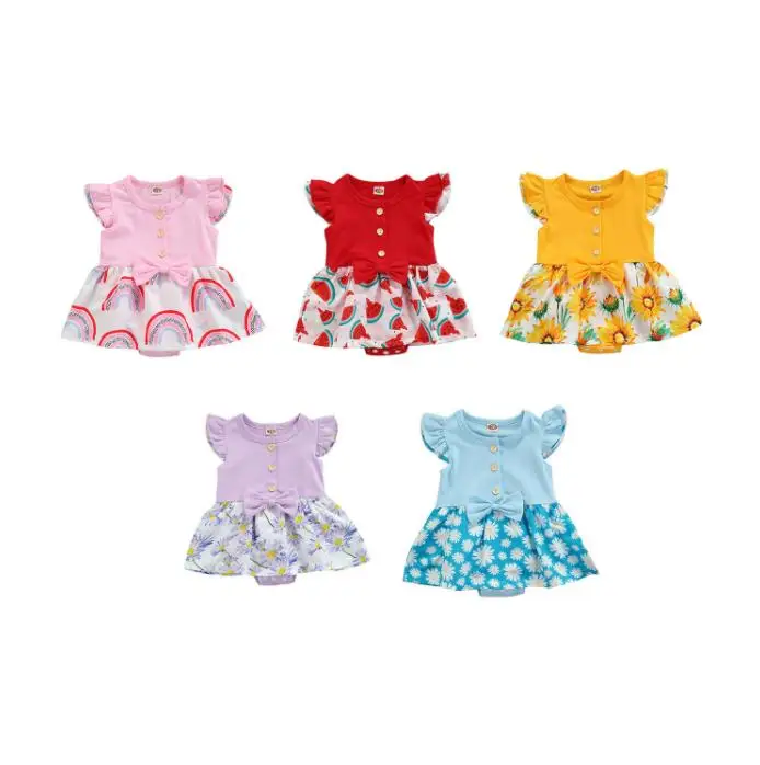 Baby Summer Clothes Toddler Infant Kids Floral Bowknot Skirted Bodysuit Girls Sleeveless O-neck Jumpsuit with Ruffles for Summer
Baby Summer Clothes Toddler Infant Kids Floral Bowknot Skirted Bodysuit Girls Sleeveless O-neck Jumpsuit with Ruffles for Summer