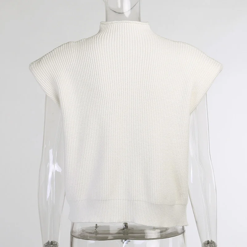 Casual Turtleneck Knitted Women Sweater Vest Sleeveless Winter Autumn Oversized Jumper Shoulder Pads Female Pullover Tops 2020
Casual Turtleneck Knitted Women Sweater Vest Sleeveless Winter Autumn Oversized Jumper Shoulder Pads Female Pullover Tops 2020