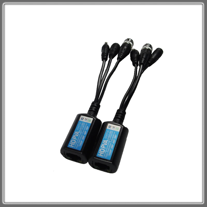 215PVA 200M Range For HD CVI/AHD/TVI Twisted BNC CCTV Passive Transceivers Cat5 UTP Video Balun IPC 2MP 3MP 4MP | Безопасность и