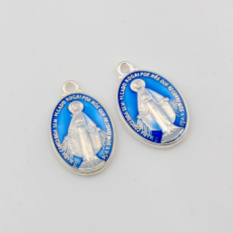 50Pcs Blue Enamel Virgin Mary Charm Pendants For Jewelry Making Bracelet Necklace DIY Findings A-574
50Pcs Blue Enamel Virgin Mary Charm Pendants For Jewelry Making Bracelet Necklace DIY Findings A-574