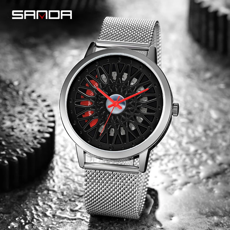 SANDA Fashion Men Watches Brand Luxury Waterproof Mesh Strap Quartz Wristwatches Car Wheel Style Clock Rim Hub Relogio Masculino
SANDA Fashion Men Watches Brand Luxury Waterproof Mesh Strap Quartz Wristwatches Car Wheel Style Clock Rim Hub Relogio Masculino