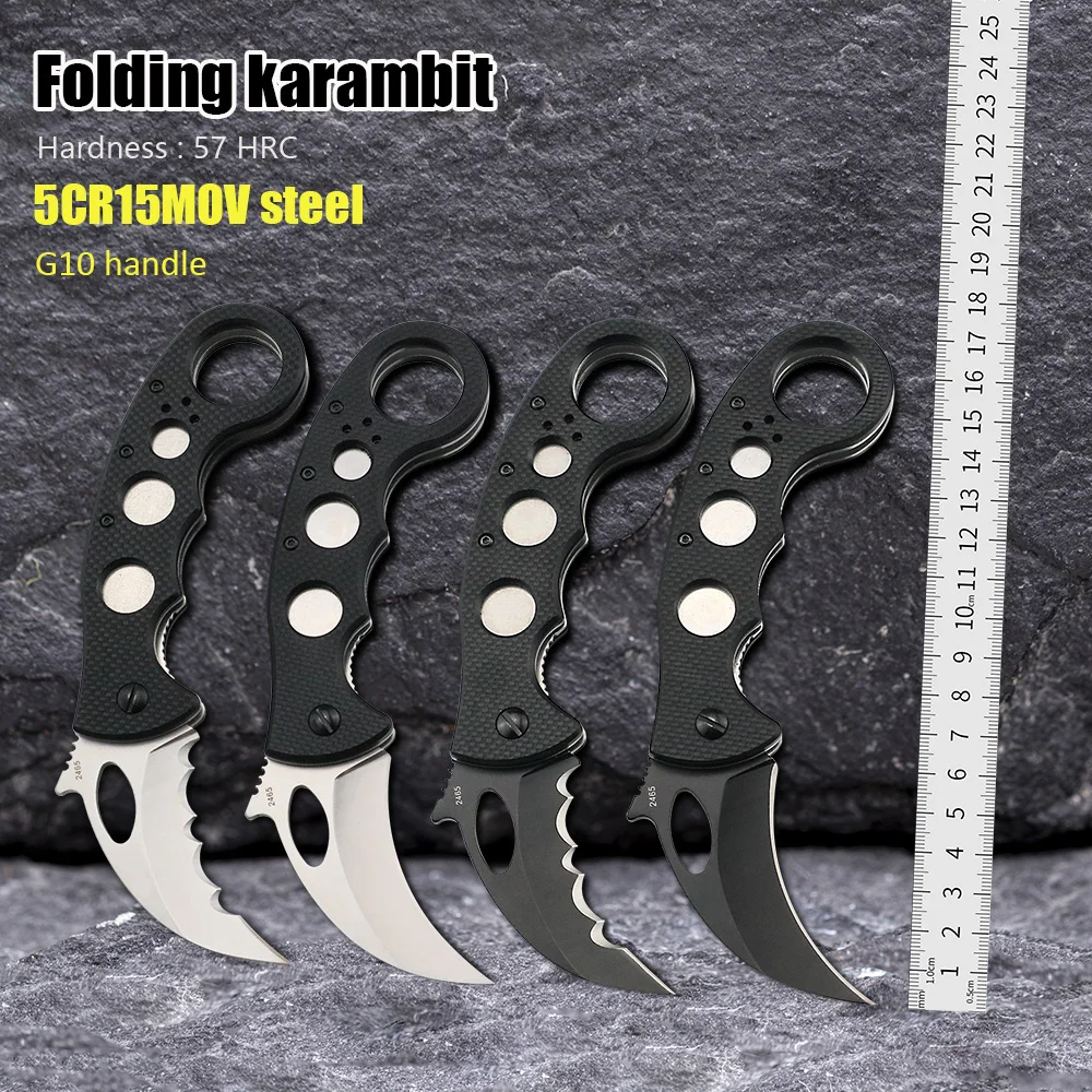 

Folding Blade Knife CS GO Tactical Combat Pocket Knives Outdoor Survival Hunting Knifes Self Defense EDC Tools Karambit D2 Steel