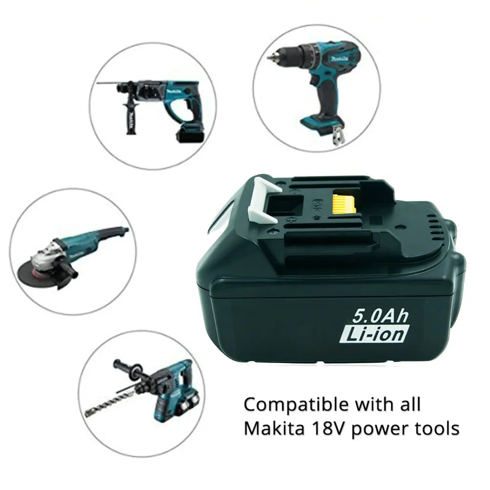 LED BL1850 Li-ion Cordless Drills 18V 5000mAh replacement battery for Makita Power Tools BDF453 DDF453 LXT400 BDF451 BHP451Z
LED BL1850 Li-ion Cordless Drills 18V 5000mAh replacement battery for Makita Power Tools BDF453 DDF453 LXT400 BDF451 BHP451Z
