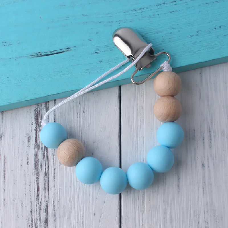 Baby Teether Eco-friendly Pacifier Clips Holder Handmade Silicone Pacifier Chains Safe Teething
Baby Teether Eco-friendly Pacifier Clips Holder Handmade Silicone Pacifier Chains Safe Teething