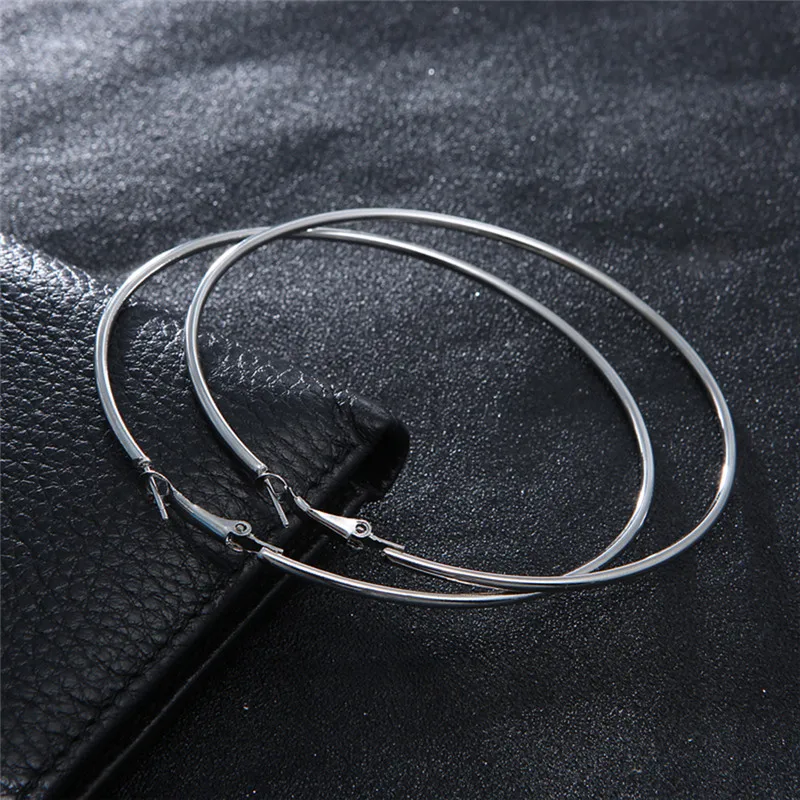 1 пара женские серьги-кольца из металла 4/6/8 см | Украшения и аксессуары