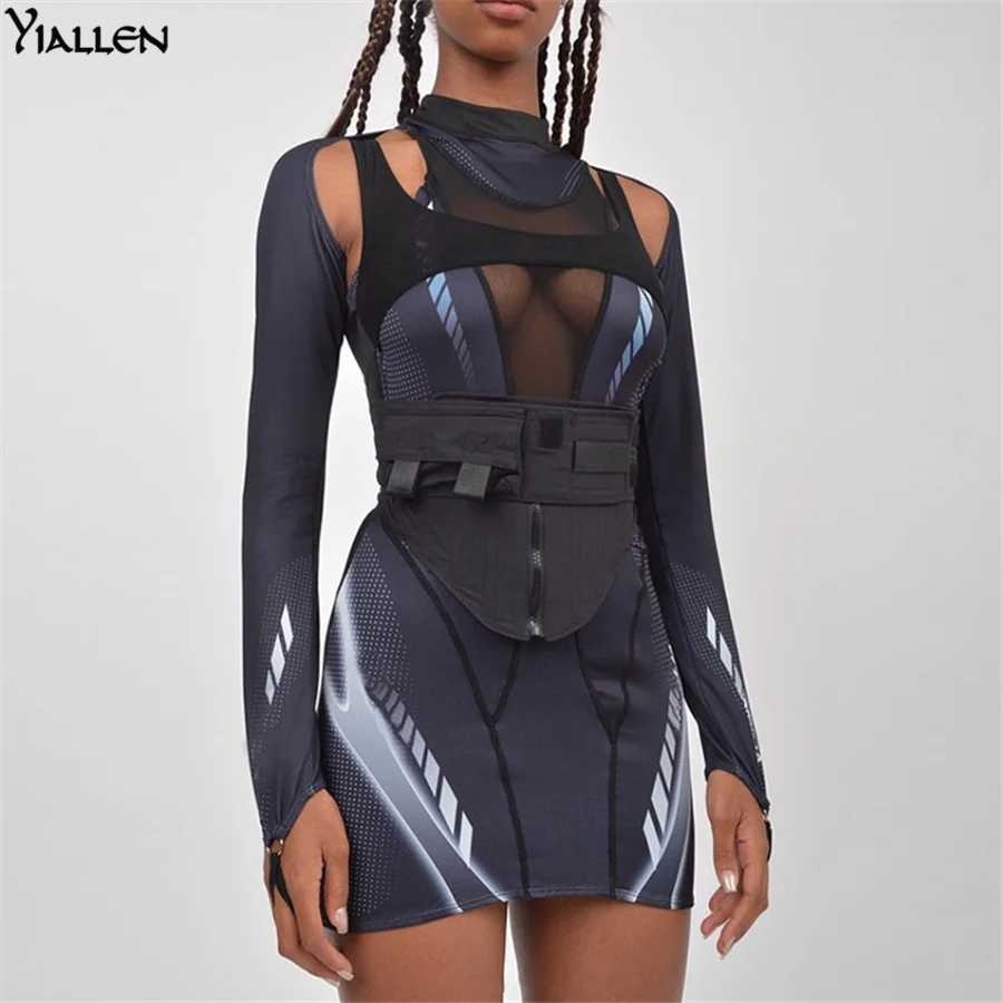 Yiallen Autumn Two Piece Set Women Skirt Hipster Irregular Mesh Stitching Street Style Dress+Cardigan Sheath Cool Female Outfit
Yiallen Autumn Two Piece Set Women Skirt Hipster Irregular Mesh Stitching Street Style Dress+Cardigan Sheath Cool Female Outfit