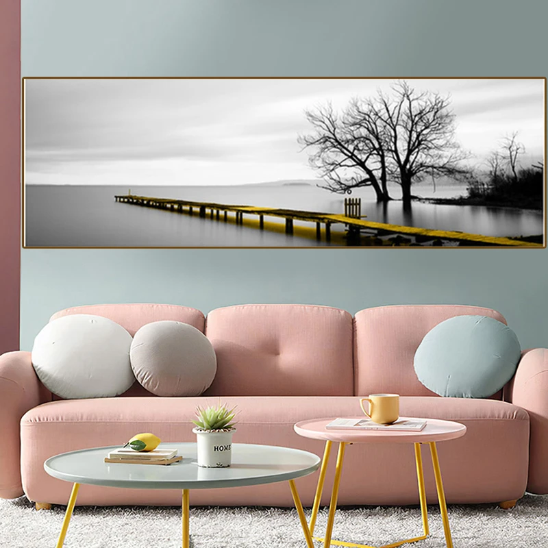 Landscape Calm Lake Surface Yellow Long Bridge Scene Canvas Paintings Posters and Prints Wall Art Pictures for Living Room
Landscape Calm Lake Surface Yellow Long Bridge Scene Canvas Paintings Posters and Prints Wall Art Pictures for Living Room